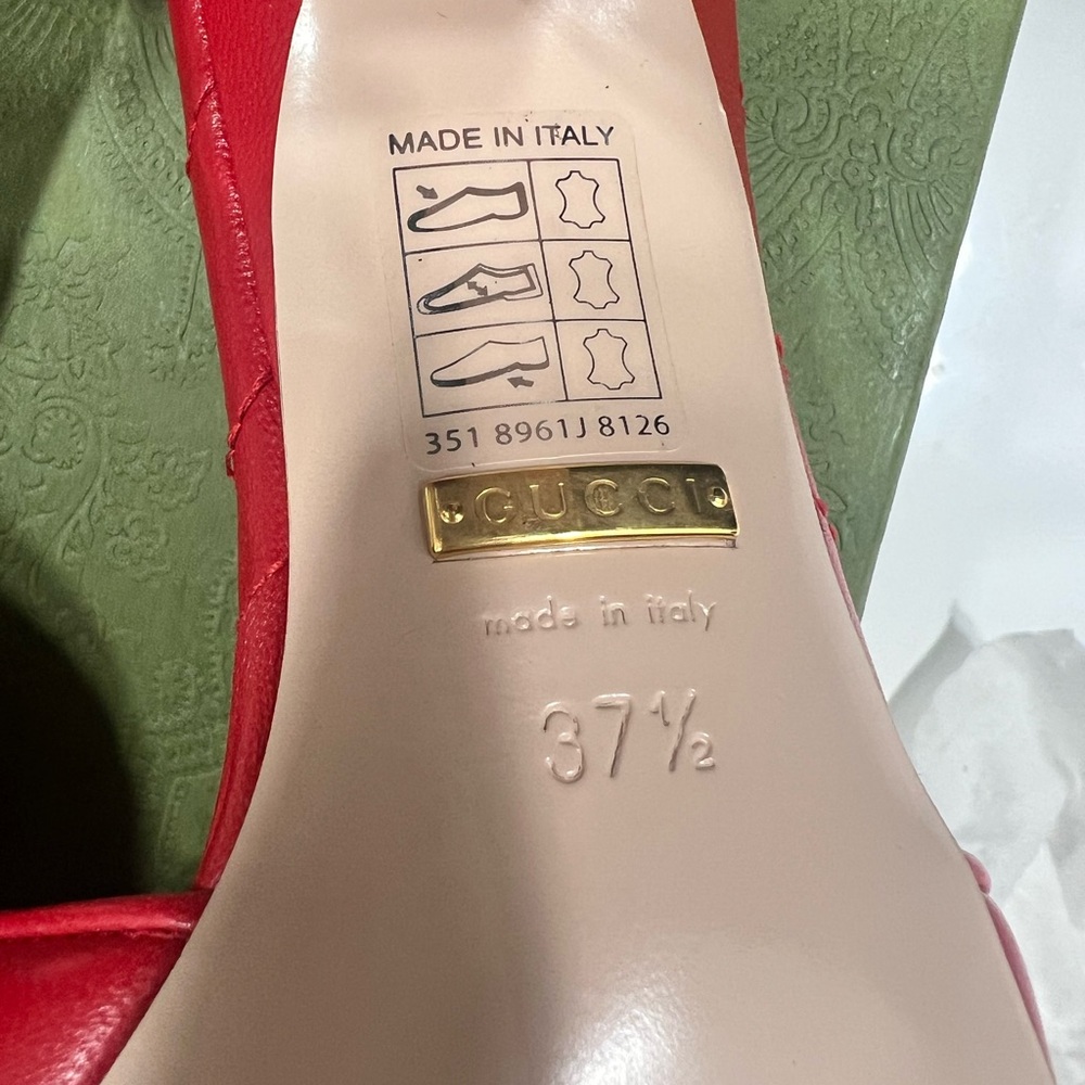 Gucci 85mm Double G leather mules, size 37.5 - Picture 9 of 11